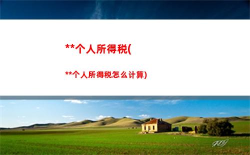 偶然所得个人所得税题目(偶然所得个人所得税计算公式)