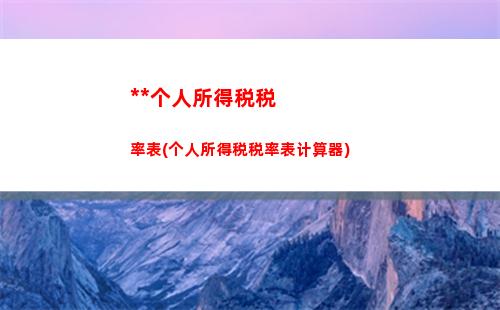 兼职个人所得税计算器(兼职个人所得税计算器在线)