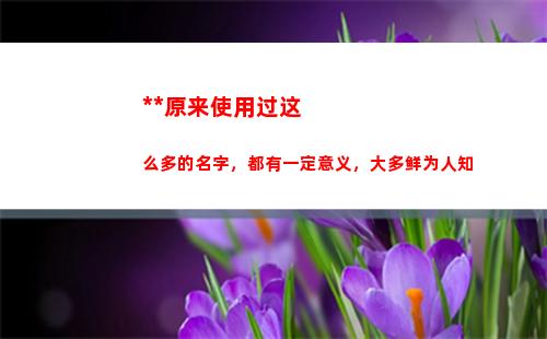 毛主席原来使用过这么多的名字，都有一定意义，大多鲜为人知