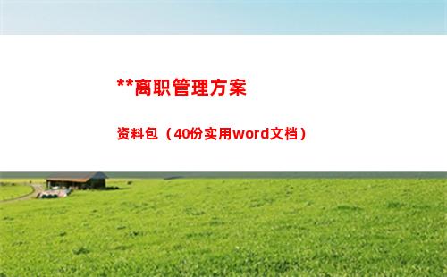 全套离职管理方案资料包（40份实用word文档）
