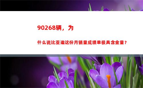 0268辆，为什么说比亚迪这份月销量成绩单极具含金量？"