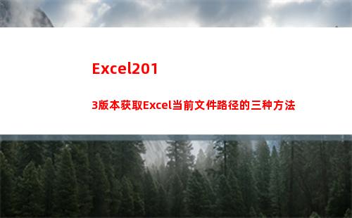 Excel2013版本获取Excel当前文件路径的三种方法(excel2010多个窗口独立显示)