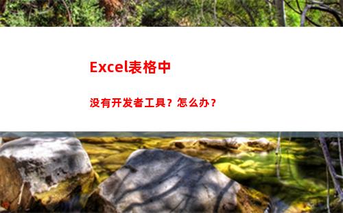 Excel表格中没有开发者工具？怎么办？(excel表格中身份证号怎样全部显示)