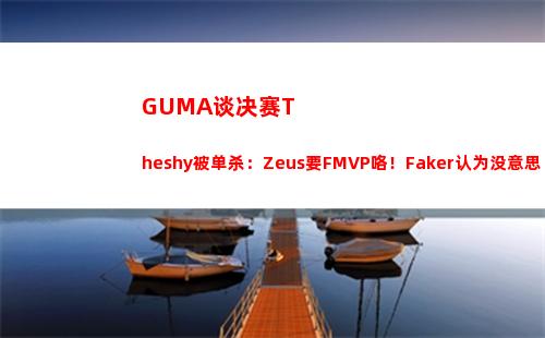 GUMA谈决赛Theshy被单杀：Zeus要FMVP咯！Faker认为没意思