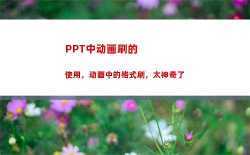 PPT中动画刷的使用，动画中的格式刷，太神奇了(ppt中动画刷的使用方法)