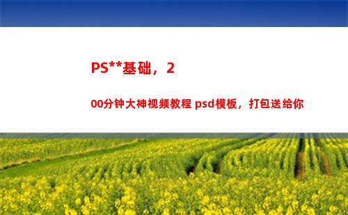 PS全套基础，200分钟大神视频教程+psd模板，打包送给你(ps零基础入门教程全套)