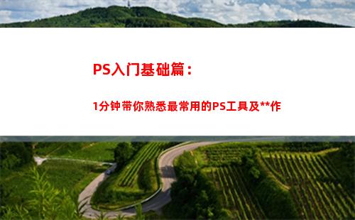 PS入门基础篇：1分钟带你熟悉最常用的PS工具及操作
