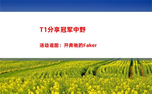 T1分享冠军中野活动返图：开奔驰的Faker