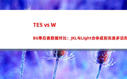 TES vs WBG季后赛数据对比：JKL与Light合体或称完美多边形战士