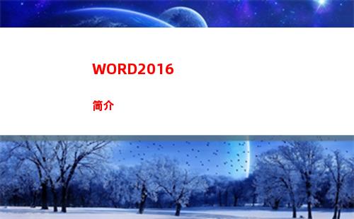 WORD2016简介(word2016分节符在哪)