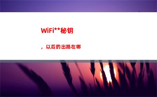 WiFi万能秘钥，以后的出路在哪(wifi万能秘钥测试的网速和网速管家测速不一样)