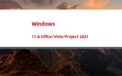 Windows 11 & Office/Visio/Project 2021 下载