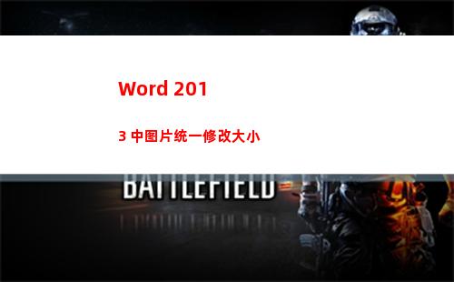 Word 2013 中图片统一修改大小