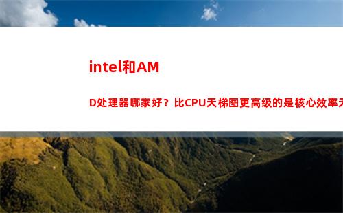 intel和AMD处理器哪家好？比CPU天梯图更高级的是核心效率天梯图(intel和amd有什么区别)