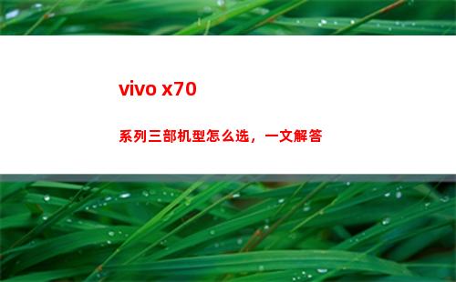 vivo x70系列三部机型如何选，一文回答