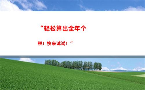 “轻松省零花：个税零征收！”