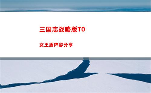 三国志战略版T0女王盾阵容分享