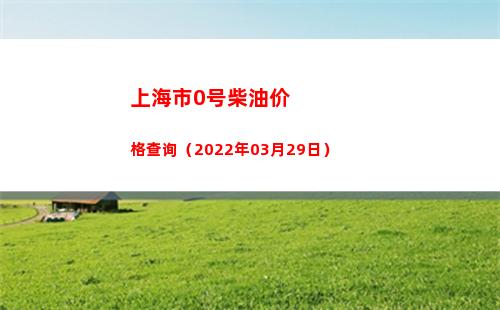 上海市0号柴油价格查询（2022年03月29日）
