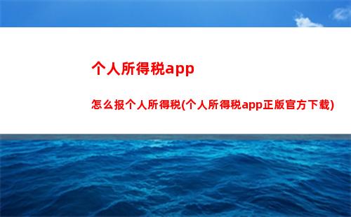 个人所得税app下载官网(个人所得税app下载官网下载安装山东菏泽)