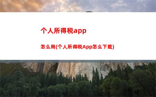 个人所得税app怎么补交(个人所得税APP怎么补交去年的个人所得税)