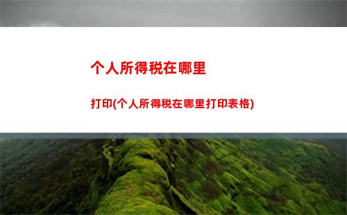 个人所得税预征所得表(个人所得税经营所得预征率)