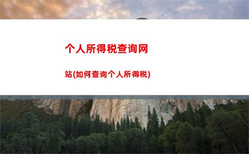 快速查询个税！五步教你轻松提报个人所得税！