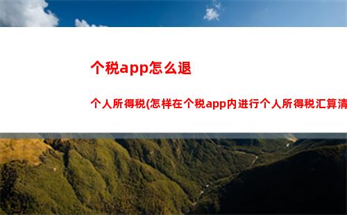 风个人所得税(完善个人所得税制度)
