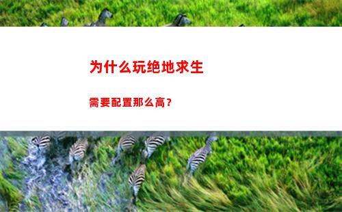 为什么玩绝地求生需要配置那么高？(为什么玩绝地求生头晕)