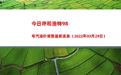 今日呼和浩特98号汽油价调整最新消息（2022年03月29日）