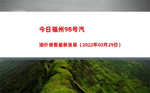 今日福州98号汽油价调整最新消息（2022年03月29日）