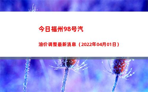 今日福州98号汽油价调整最新消息（2022年04月01日）