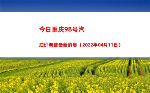 今日重庆98号汽油价调整最新消息（2022年04月11日）