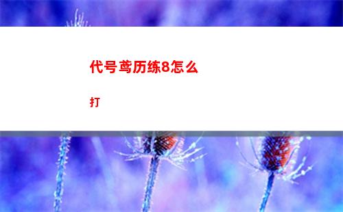 代号鸢历练8怎么打