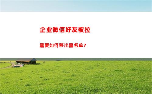 企业微信好友被拉黑要如何移出黑名单？(企业微信拉好友需要好友确认吗)