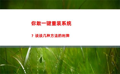 你敢一键重装系统？谈谈几种方法的利弊(小白一键重装系统可靠吗)