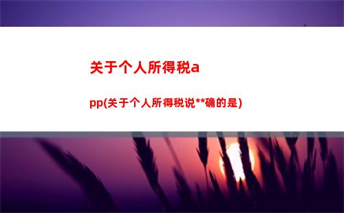 旧货个人所得税(个人销售旧货个人所得税)