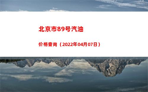 北京市89号汽油价格查询（2022年04月07日）