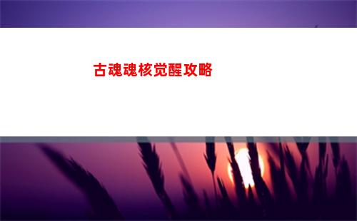 古魂魂核觉醒攻略