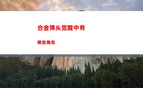 合金弹头觉醒中有哪些角色