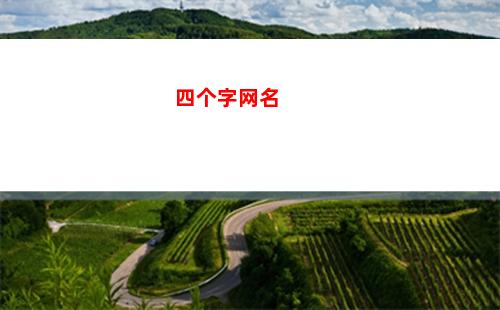 四个字网名(四个字网名难懂有深意)