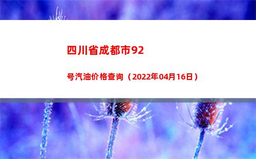 四川省成都市92号汽油价格查询（2022年04月16日）
