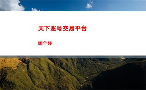天下账号交易平台哪个好
