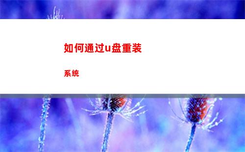 如何通过u盘重装系统(如何通过u盘重装系统win7)