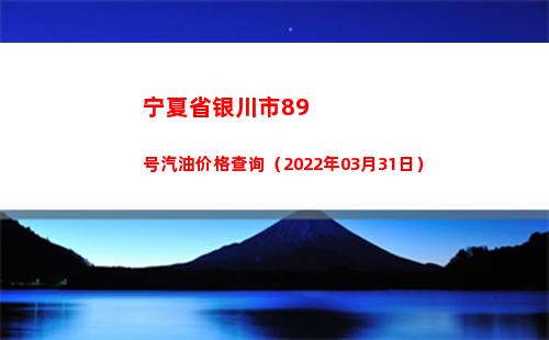 宁夏省银川市89号汽油价格查询（2022年03月31日）