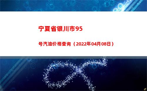 宁夏省银川市95号汽油价格查询（2022年04月08日）