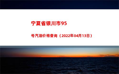 宁夏省银川市95号汽油价格查询（2022年04月13日）