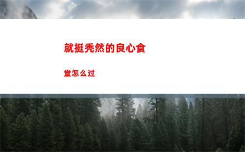 就挺秃然的良心食堂怎么过
