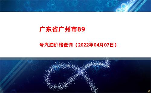 广东省广州市89号汽油价格查询（2022年04月07日）