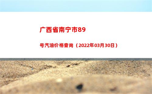 广西省南宁市89号汽油价格查询（2022年03月30日）