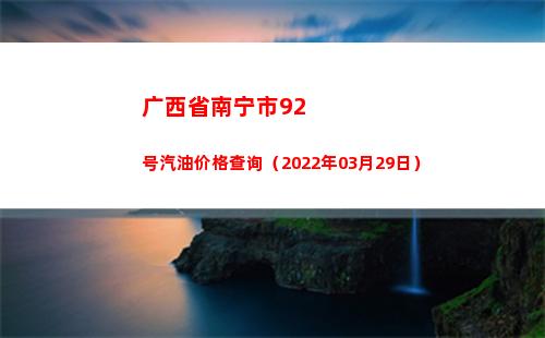 广西省南宁市92号汽油价格查询（2022年03月29日）